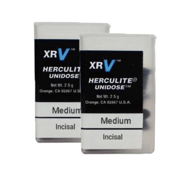 Herculite XRV Microhybrid Composite - Incisal Medium - 20 x .25 g Unidose Tips. Light-cured
