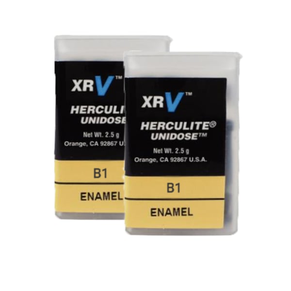 Herculite XRV Microhybrid Composite - Enamel B1 - 20 x .25 g Unidose Tips. Light-cured composite