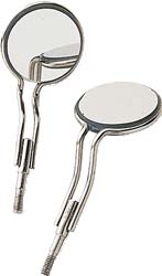 Kerr Size 4 Cone Socket Front-Surface Chromium Mouth Mirrors, Box of 12