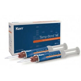 Kerr Temp-Bond NE automix syringe EXPORT PACKAGE. 2 syringes (11.7g each) and 20 mixing tips