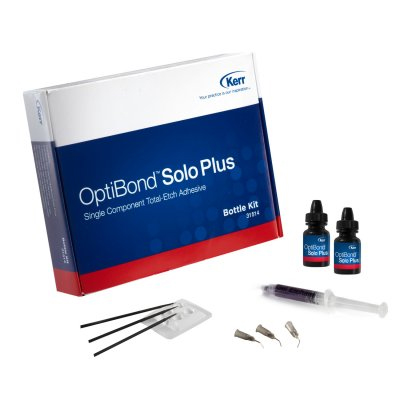 OptiBond Solo Plus Bottle Kit: 2 - 5 mL Bottles Adhesive, 1 - 3 Gm. Syringe Gel Etchant, 20 Gel