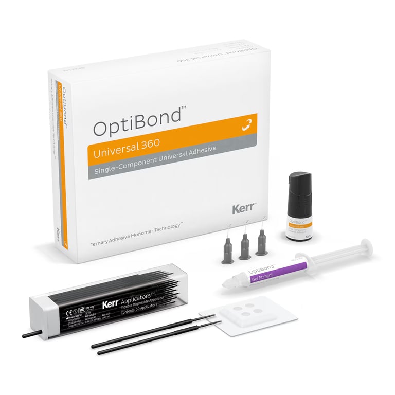 OptiBond Universal 360 Light-Cure Adhesive, 5 mL Bottle Kit. Includes 1 x 3g syringe gel etchant