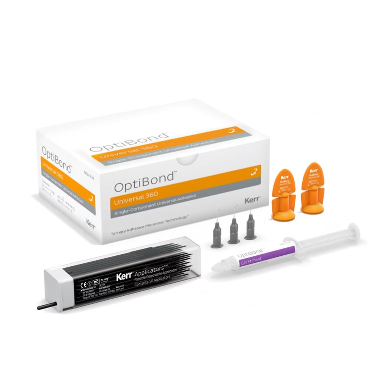 OptiBond Universal 360 Light-Cure Adhesive Unidose Kit, 100/Pk. Includes 1 x 3g syringe gel