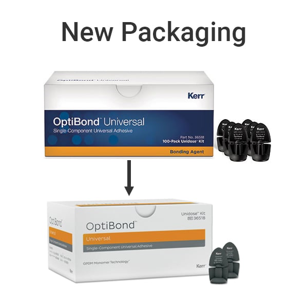 OptiBond Universal Adhesive Unidose 100Pack. Single component, light