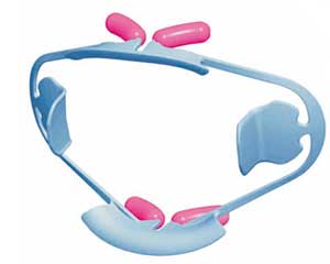 OptiView lip and cheek retractors, SMALL Kit, Light blue, Frames and cushions are autoclavable