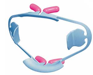 OptiView lip and cheek retractors, SMALL Kit, Light blue, Frames and cushions are autoclavable