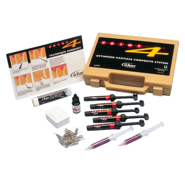Point 4 Syringe Kit: 1 - 4 Gm. Syringe each shades: A2, A3, A3.5, XL2, T1. Contains: 25 pouches