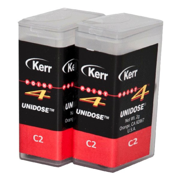 Point 4 Composite Unidose, C2 Body, Light-Cure, 0.2 Gm. Refill, 20/Box. Universal hybrid composite
