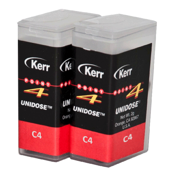 Point 4 Composite Unidose, C4 Body, Light-Cure, 0.2 Gm. Refill, 20/Box. Universal hybrid composite