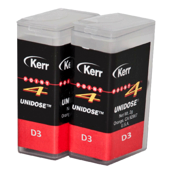 Point 4 Composite Unidose, D3 Body, Light-Cure, 0.2 Gm. Refill, 20/Box. Universal hybrid composite