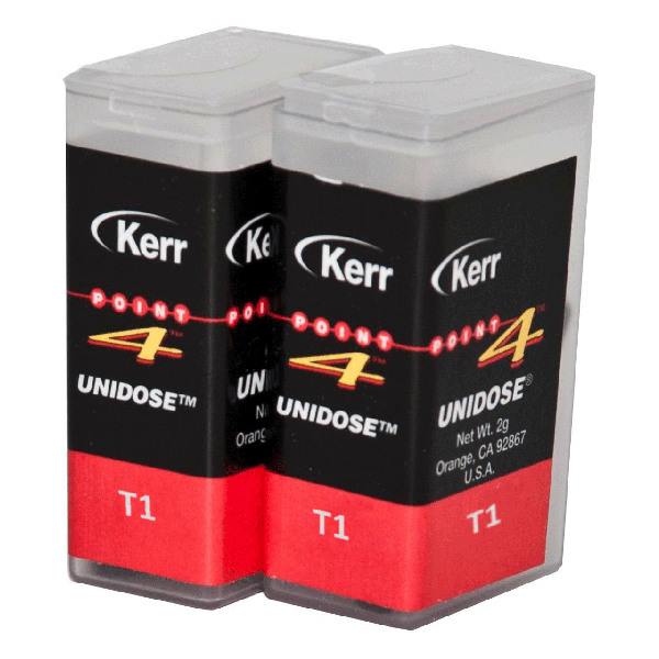 Point 4 Composite Unidose, T1 Body, Light-Cure, 0.2 Gm. Refill, 20/Box. Universal hybrid composite