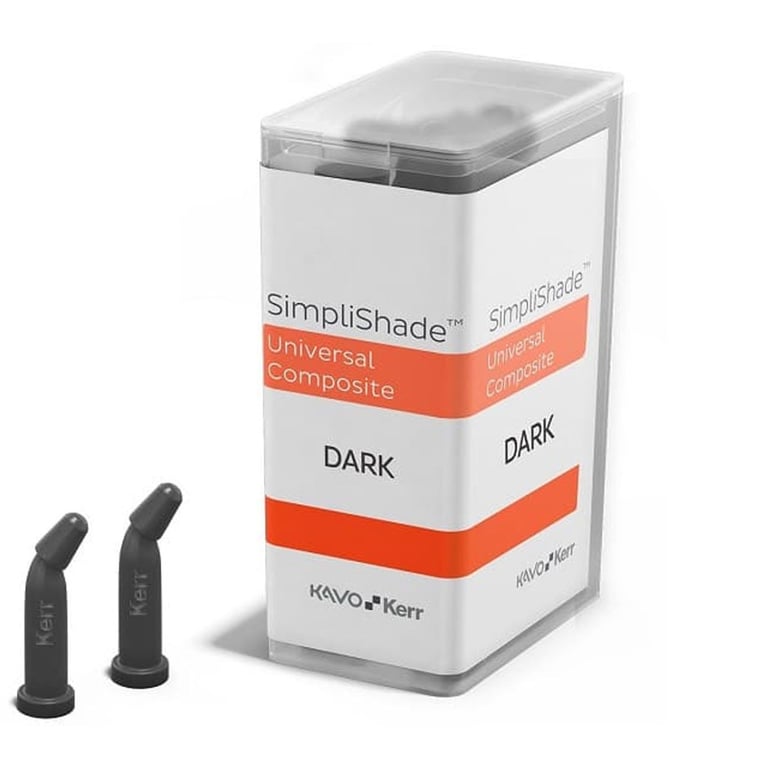 SimpliShade Universal Nanohybrid Composite, 0.25g Unidose Refill, Dark Shade, 10/Pk