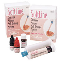 Softline Chairside Silicone Soft Relining system, Light Pink Intro Kit consist: 1 - 50 mL