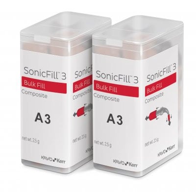 SonicFill 3 SingleFill Bulk Composite System A3 20 x 0.25 Gm Unidose Tip Refills. Nanohybrid
