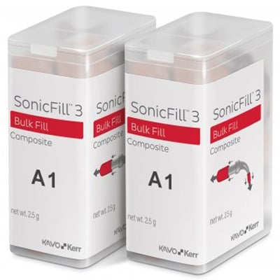 SonicFill 3 SingleFill Bulk Composite System A1 20 x 0.25 Gm Unidose Tip Refills. Nanohybrid