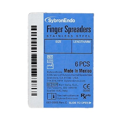 SybronEndo Black medium 21mm finger spreader, package of 6 finger spreaders