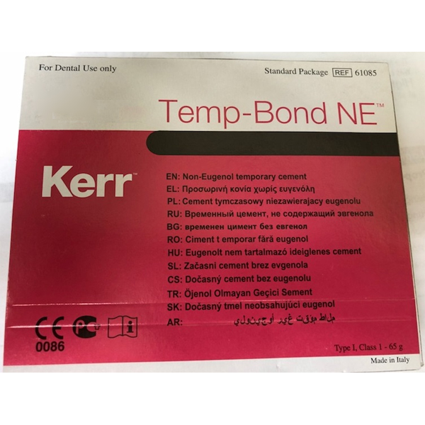 TempBond NE Tube EXPORT PACKAGE - Non-Eugenol Temporary Cement, 1 - 50 g tube base, 1 - 15 g tube