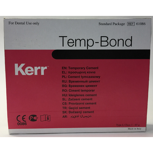 Temp-Bond Tubes EXPORT PACKAGE - Zinc Oxide Eugenol temporary cement, 1 - 50 g tube base, 1 - 15 g