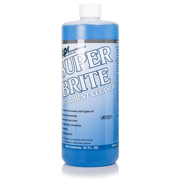 EPR Super Brite Concentrated Hand Instrument Cleaner Solution, 1Qt Bottle. Pre-soak