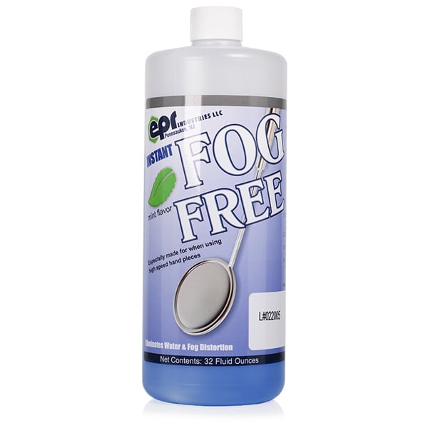 Instant Fog Free Mirror Defogger Mint Flavor, 1Qt Bottle (32 fl oz). Clear dip to prevent fogging