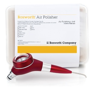 ProphyBrite Air Polisher - Unit Kit in Red. Delivers a fine sodium bicarbonate and water spray