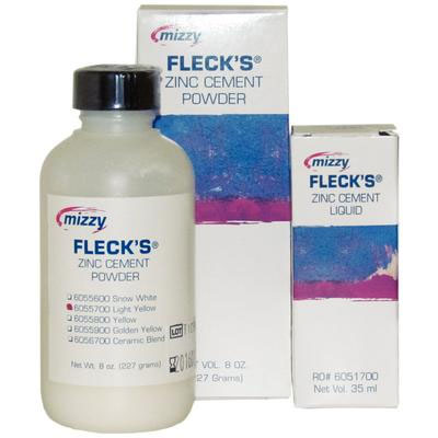 Fleck's self-cure Light Yellow zinc phosphate cement Kit: 8 ounces Powder and two 35 ml bottles