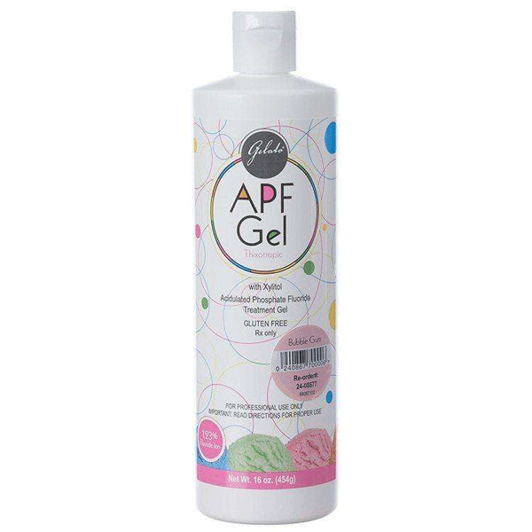 Gelato Fluoride Gel - Bubblegum. 60 Second 1.23% APF Thixotropic Gel. No bitter aftertaste, 16 oz