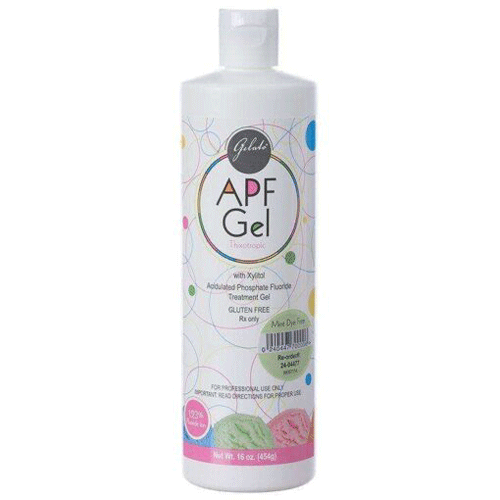 Gelato Fluoride Gel - Dye-Free, Mint. 60 Second 1.23% APF Thixotropic Gel. No bitter aftertaste
