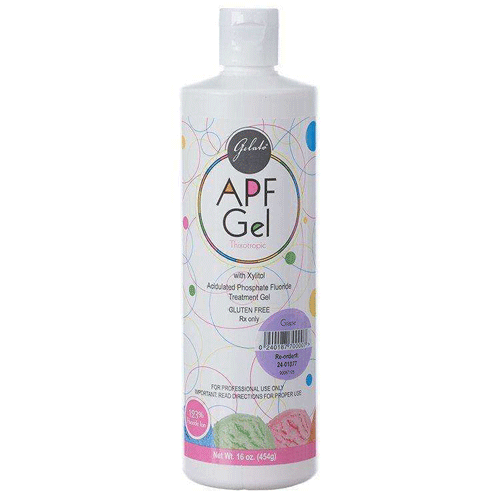 Gelato Fluoride Gel - Grape. 60 Second 1.23% APF Thixotropic Gel. No bitter aftertaste, 16 oz
