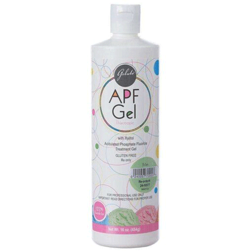 Gelato Fluoride Gel - Mint. 60 Second 1.23% APF Thixotropic Gel. No bitter aftertaste, 16 oz