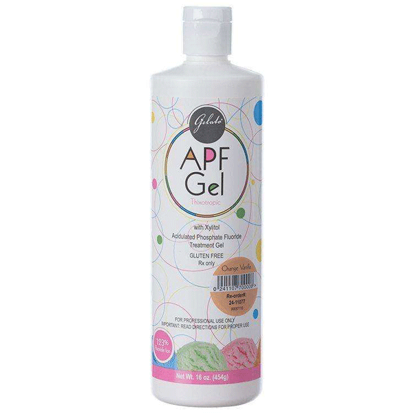 Gelato Fluoride Gel - Orange Vanilla. 60 Second 1.23% APF Thixotropic Gel. No bitter aftertaste