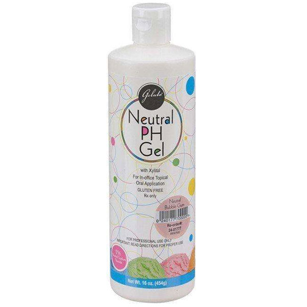 Gelato Neutral pH Fluoride Gel - Bubblegum, 16 oz. Bottle. 60-second acidulated phosphate fluoride