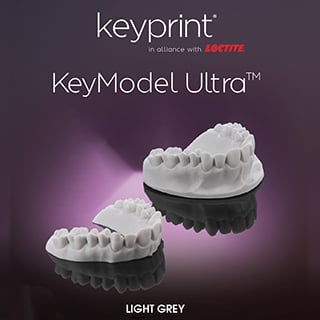 Keyprint KeyModel Ultra Laboratory 3D Printing Resin, Light Grey, 4kg/Bottle. Designed
