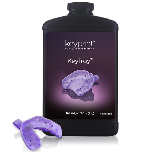 Keyprint KeyTray Biocompatible 3D Printing Resin, 1kg/Bottle. Compatible with all types