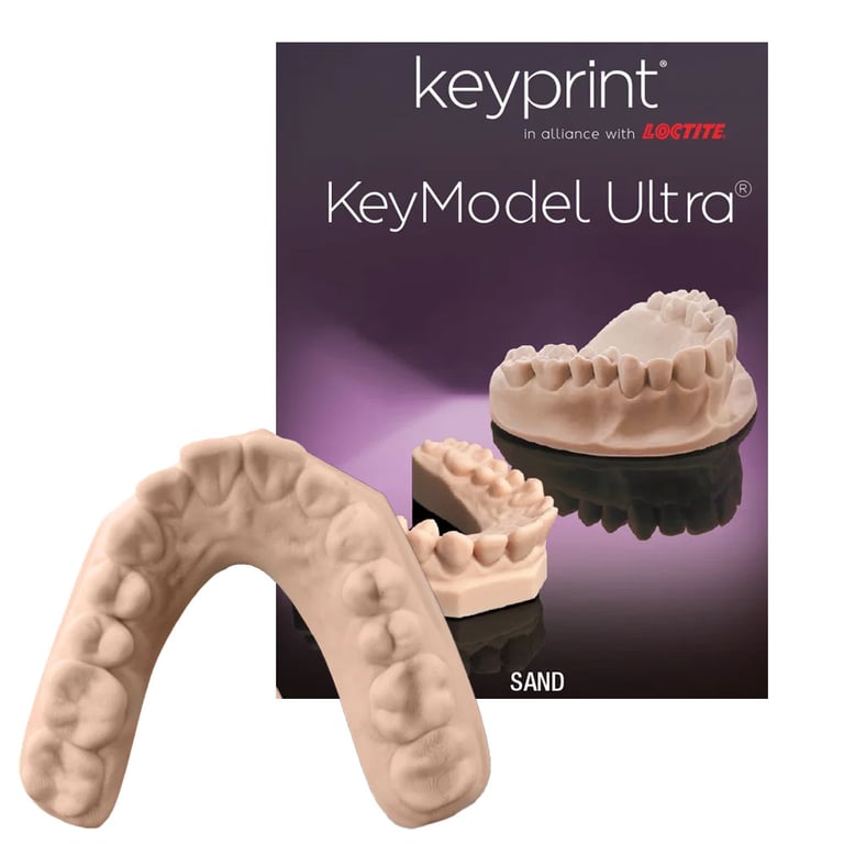 Keyprint KeyModel Ultra 3D Printing Resin, Sand, 4kg/Bottle, 1/Pk. Designed for printing dental
