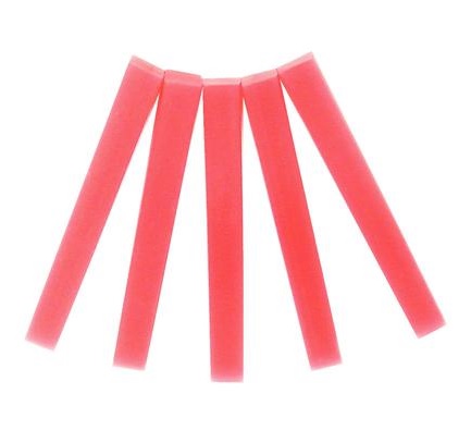 Keystone Pink wax bite block sticks, medium soft, 3/8", box of 100 bite blocks