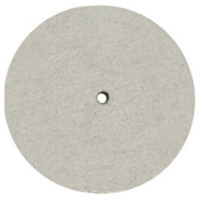 Keystone Superior Rubber Polishing Wheels, 100/Pk, White, 7/8 x 1/8" (22.2 x 3.1 mm), 220 grit