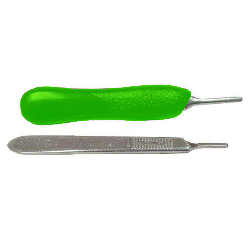 Keystone #5 Blade Handle, Bard Parker Style, Green Plastic 1/Pk. For #10, #11, #15 Blades. Blade