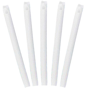Keystone High Volume Evacuator Tips, White 1000/Case (10 x 100 Tips). D-3 (curved with hole)