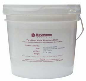 Keystone Pure Blast White Aluminum Oxide, 50 Micron, 240 Grit, Dental Grade Abrasive, 15 lb bucket