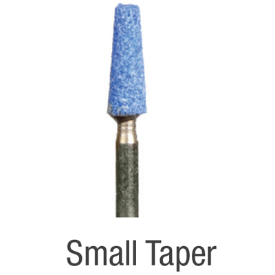 Keystone Blue Mounted Points, Small Taper, For Finishing Chrome Alloys and Non-Precious Metal