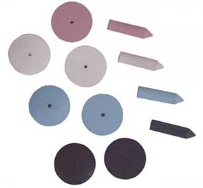 Keystone Deluxe Silicone Square Edge Wheels, Black, Medium Grit, For All Metals, 7/8" x 1/8", box