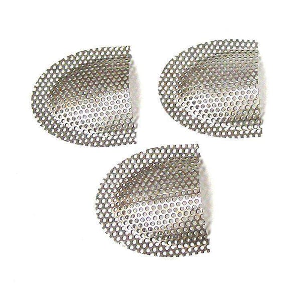 Keystone Grid Strengtheners (Mesh), Stainless Steel, 10/Pk. Round perforations (2.5mm) to assure