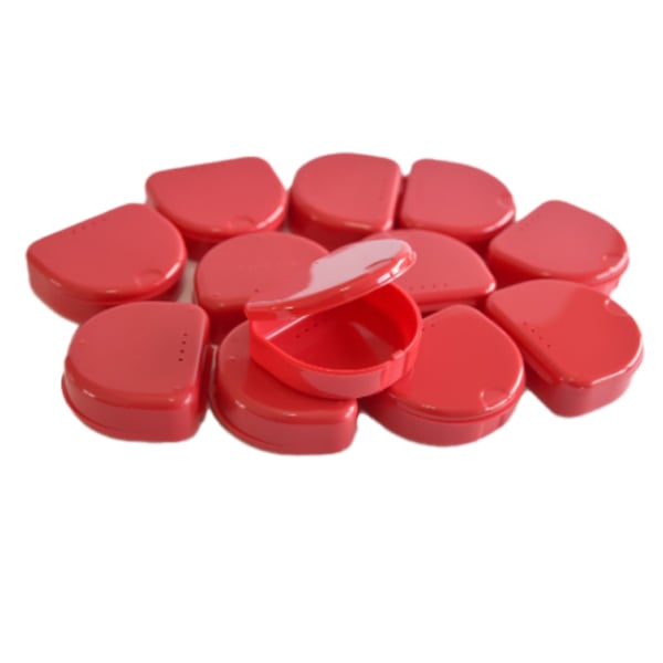 Keystone High-Gloss Ortho Box - Red, 120/Bx. 3/4" deep. Orthodontic retainer boxes perfect