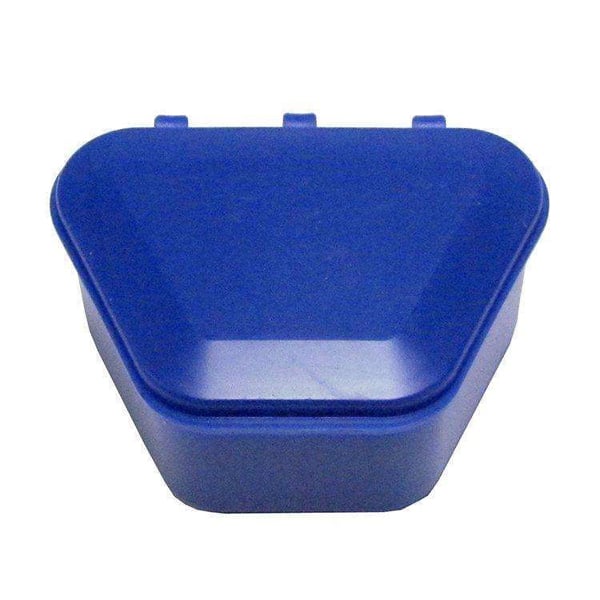 Keystone Denture Cups - Dark Blue, 12/Box. Denture Storage Cases 1-3/4" deep able to fit any size