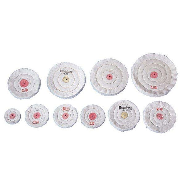 Keystone Muslin Buffs, 4" x 42 ply, Pack of 12 buffs