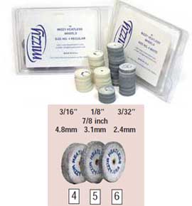 Mizzy Heatless #6 White Heatless Wheels are Made of Non-Contaminating, Aluminum Oxide and can be