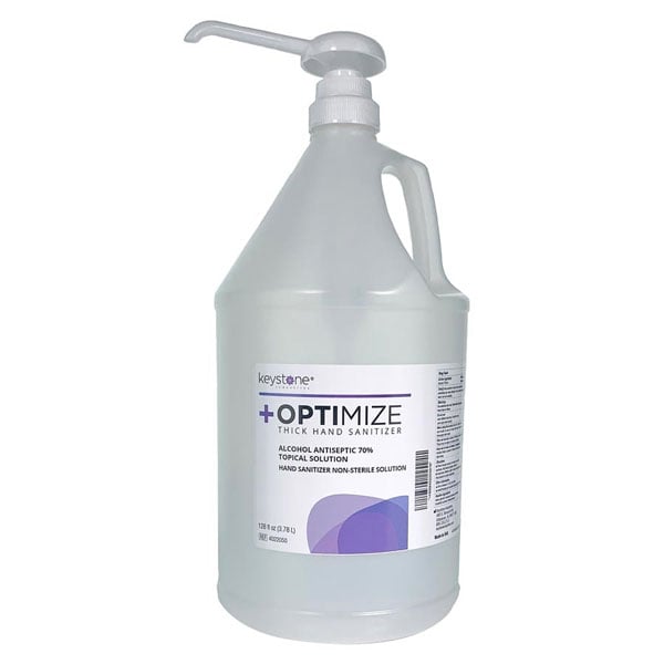 Optimize Thick Hand Sanitizer with 70% Ethyl Alcohol, 1 Gallon Pump Bottle. Topical, non-sterile