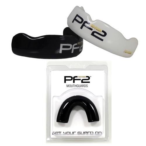 PF2 Boil-and-Bite Mouthguard - BLACK, Designed for use with any sport, especially contact sports