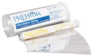 Prehma Mylar Strips, Clear, (0.002 gauge/ 60 microns thick) 4" x 3/8", Made of Genuine (36-01122)